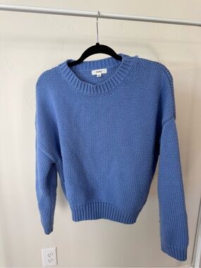 Periwinkle Crewneck Knit Sweater